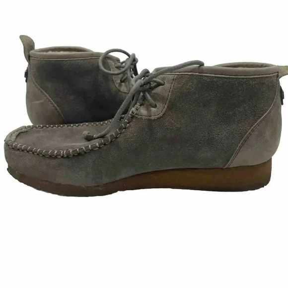 Australian Luxe Collective Men’s Lucan Boot Size 9 Suede W/Sheepskin Lining Grey - Picture 7 of 12